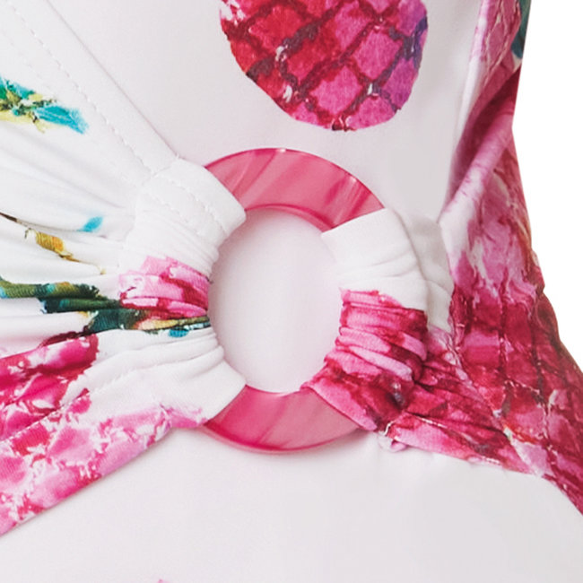 Beach & Swim Roidal Swimsuit Agata white/red/green