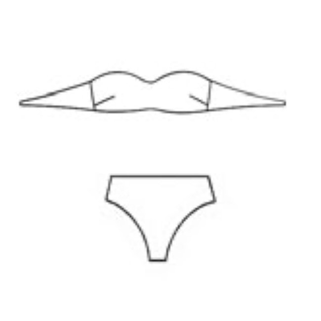 Beach & Swim Roidal | Strapless Bikini Rita white/red/green