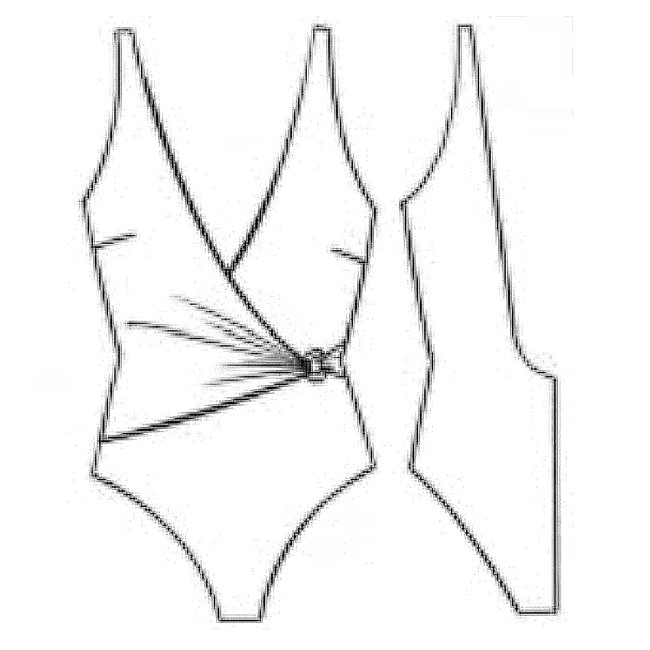 Beach & Swim Roidal Swimsuit Agata white/red/green