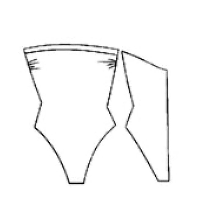 Bad & Strand Roidal Strapless Badeanzug Indo Blau/Weiß