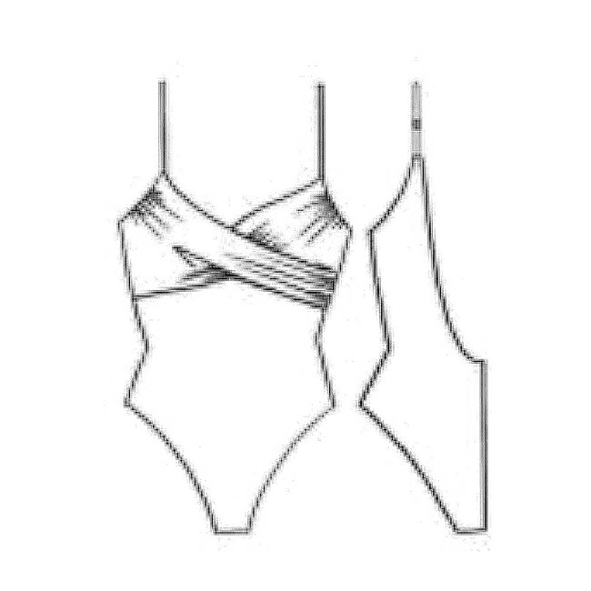 Bad & Strand Roidal Badeanzug Ondin Weiß/Grau/schwarz