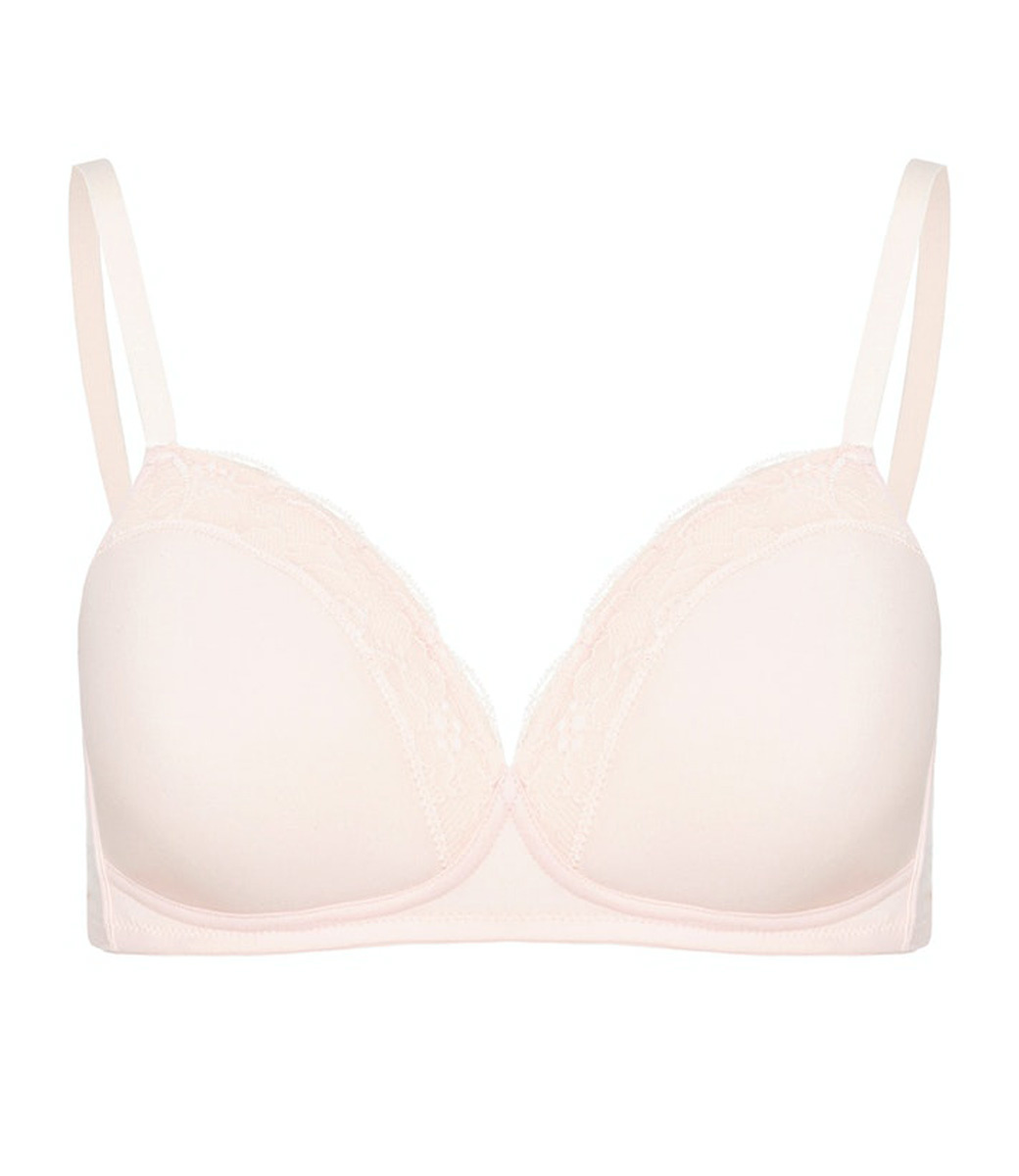 Hanro dames lingerie Cotton Lace spacer bh zonder beugel roze 072432 Hanro dames lingerie Cotton Lace spacer bh zonder beugel roze 072432