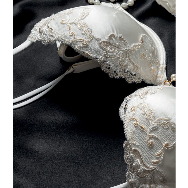 AMBRA Lingerie BH's SILK Oil push BH ivoor 0276