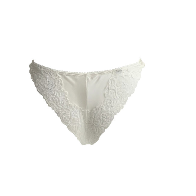 AMBRA Dessous Slips SILK Brasilianer Tanga creme 1277
