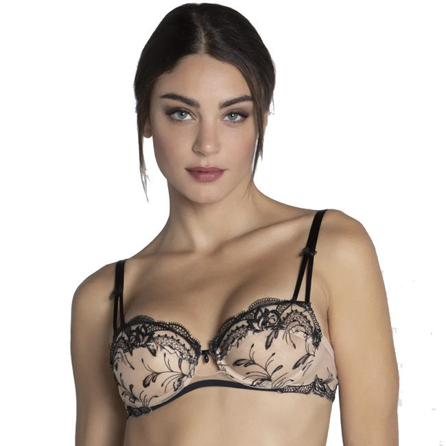 Lise Charmel Follement Sexy Balconette Bra Nude/Black | Luxury Lingerie