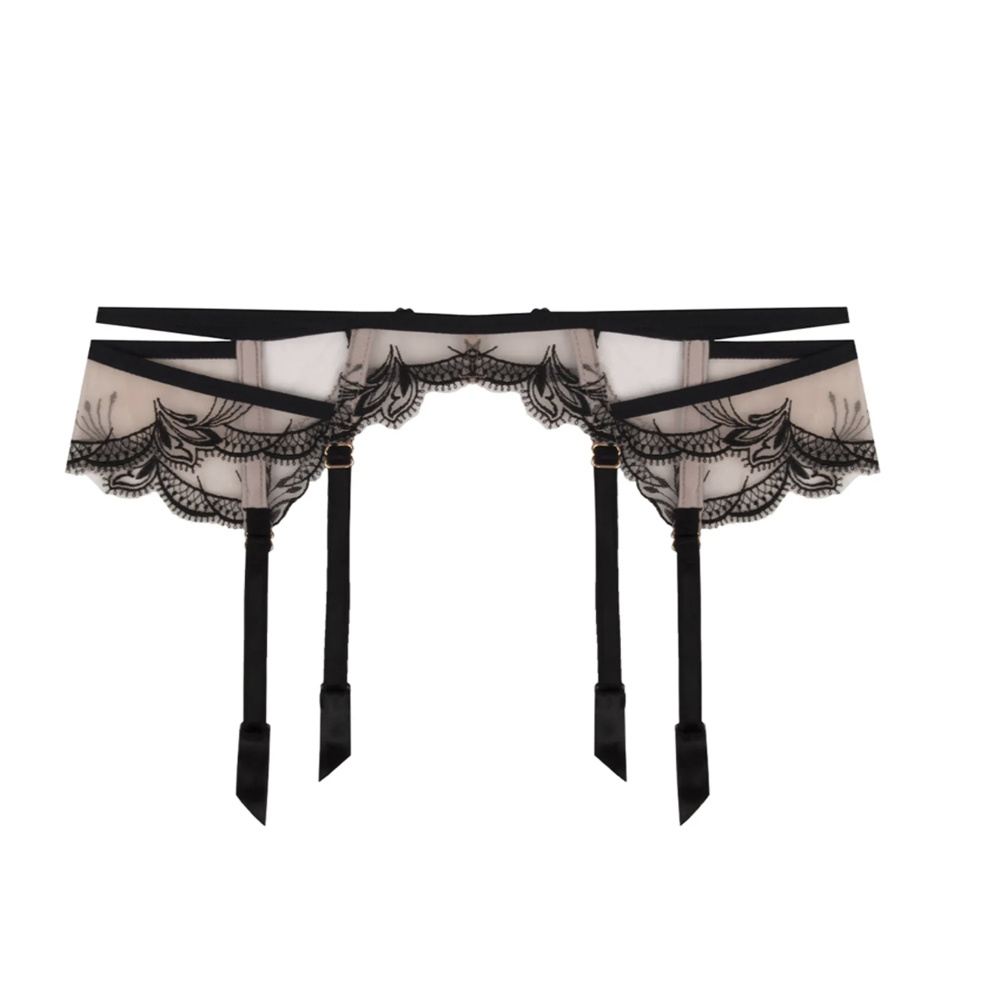 Lise Charmel Lingerie Follement Sexy suspenders nude/black ACH4745 -  Italian Design Fashion & Beauty