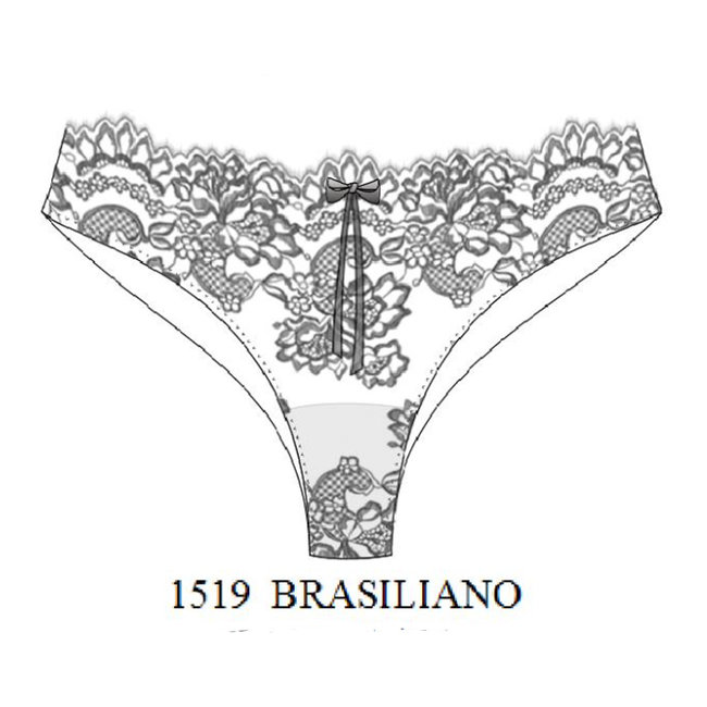 AMBRA Dessous Slips GRACE Brazilianer Weiß 1519