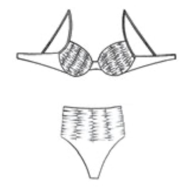 Beach & Swim Roidal  BIKINI  Violetta plain/blue