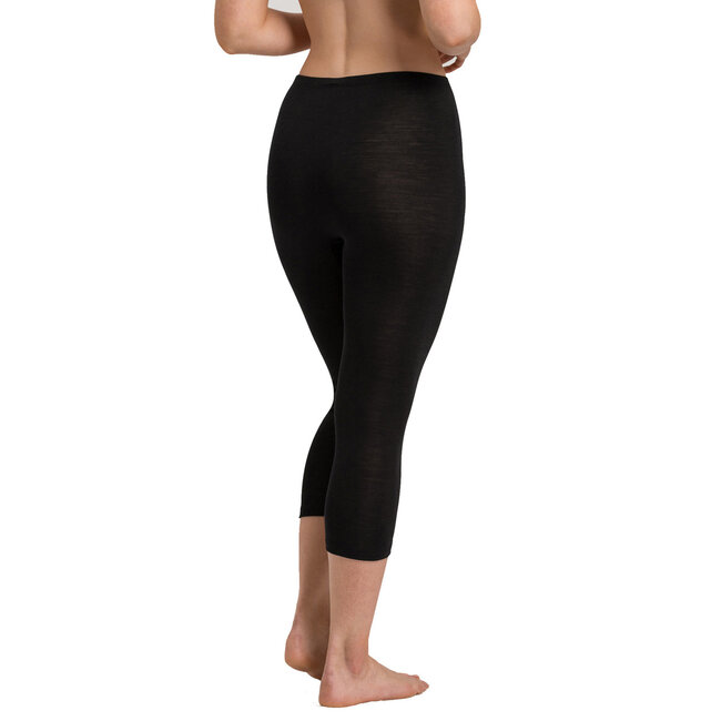 Hanro Dames ski ondergoed Wol & Zijde  crop legging zwart 071419