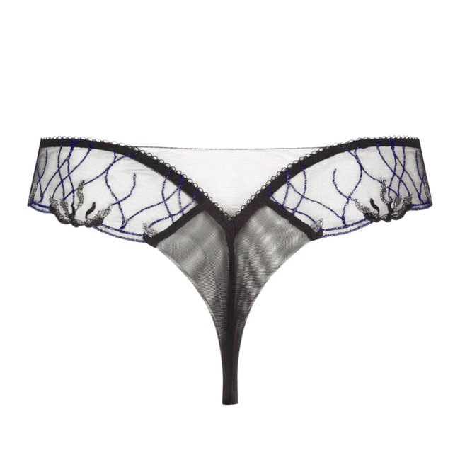 Lise Charmel Lingerie Nuits Chics String blauw/zilver ACH0035