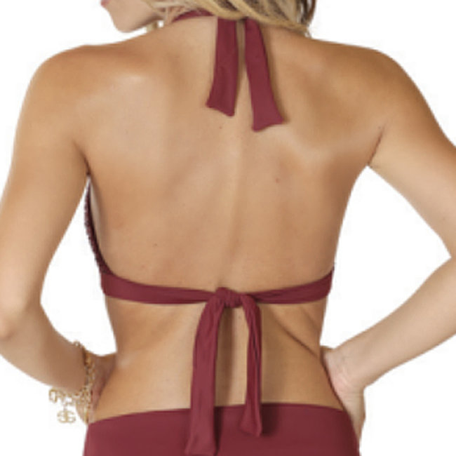 Badmode Emerara by DD' E Triangel bikini top pailletten rood