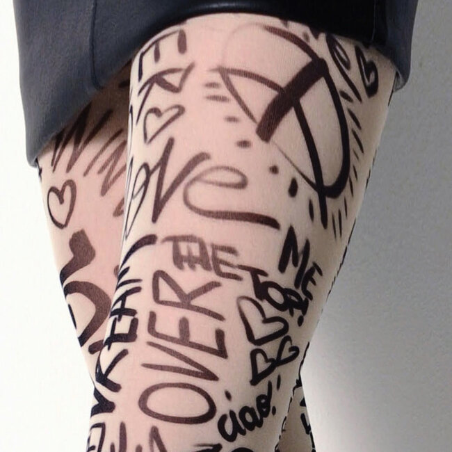 Girardi Panty So Shocking weiß mit schwarzem Text