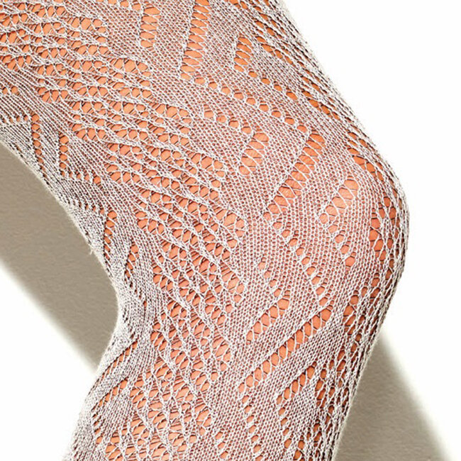 Girardy Panty Val d'Isere gebreid geometrisch patroon grijs