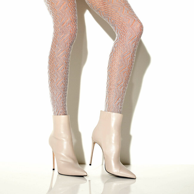 "Val d'Isere" 70 Den Panty Gebreid Geometrisch Grijs | Girardi