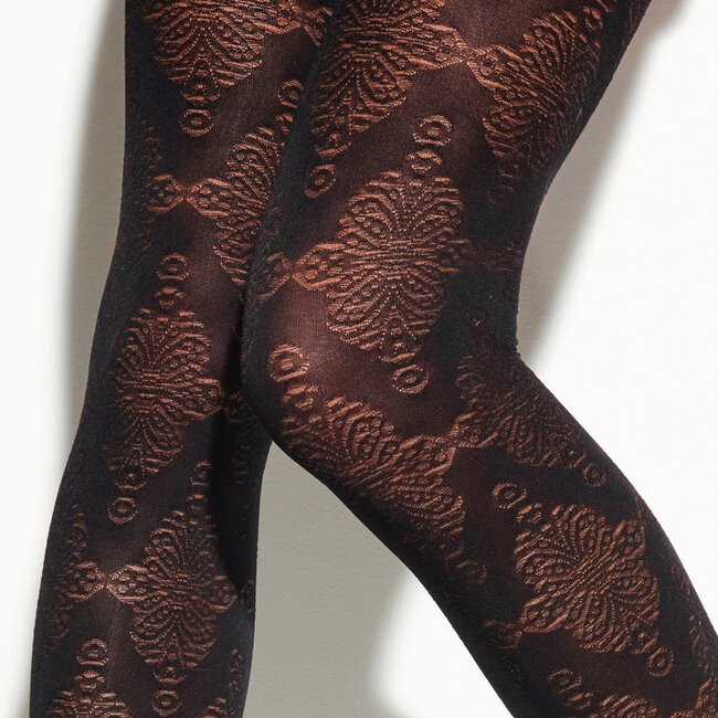 Girardi Panty Quintilia mat opak Fantasiemuster schwarz