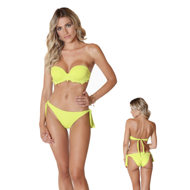 Emerara by Dive D' Estate Emerara by DD' E (vlinder) bikini slip geelgroen