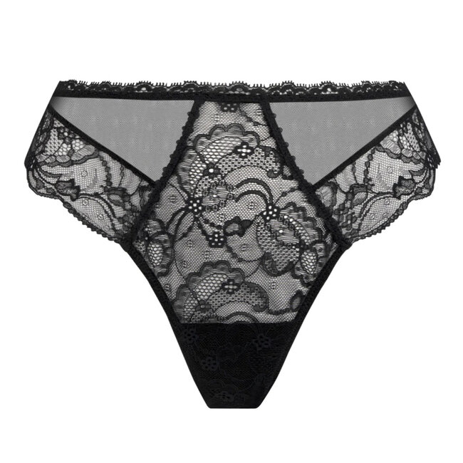 Lise Charmel Lingerie Feerie Couture Italian Slip black Calais  lace ACH0774