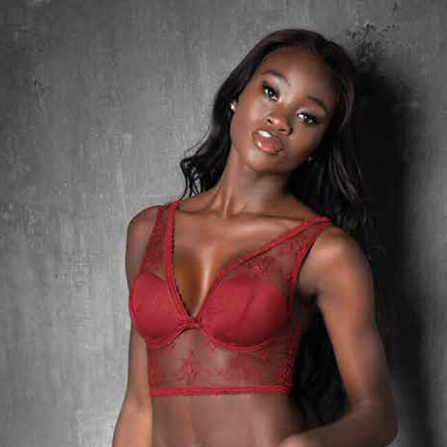 AMBRA lingerie DESIGN Bralette Bra 0674 red - Italian Design Fashion &  Beauty