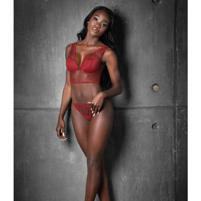 AMBRA Dessous DESIGN Bralette BH 0674 rot