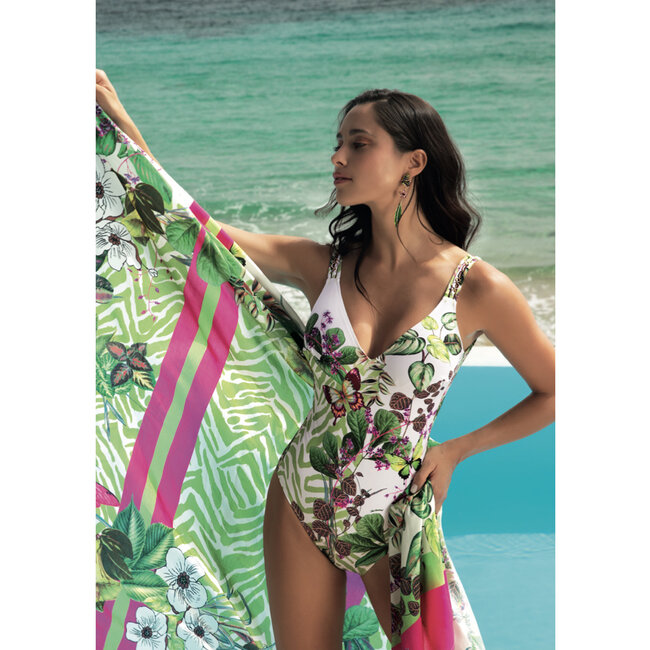 Lise Charmel  Envolee Tropicale Badpak Wit-groen ABB6973B