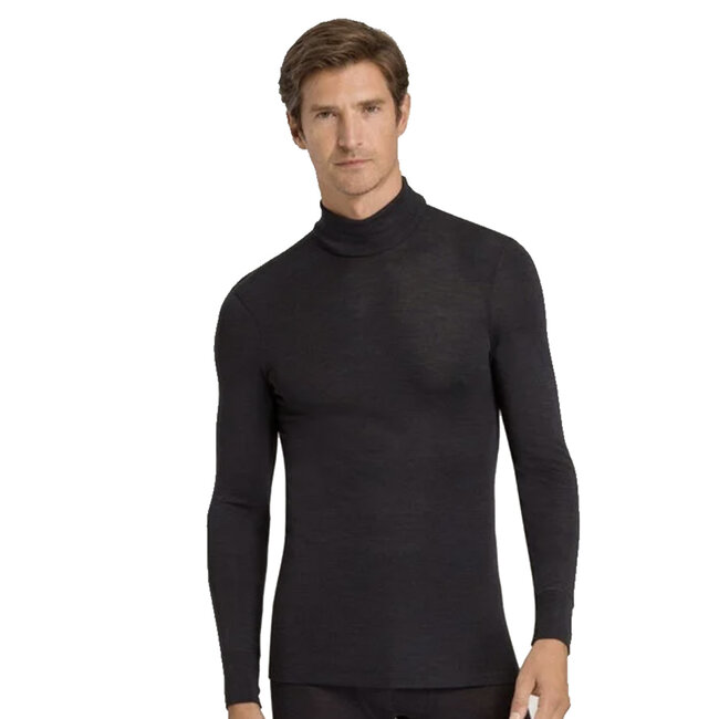 HANRO Hanro Men ski underwear Woolen Silk turtleneck black 073403