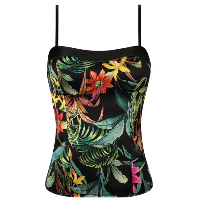 Lise Charmel Dessous Fleurs EtoileBustier Blumenmuster rot gelb grün schwarz ACH4496