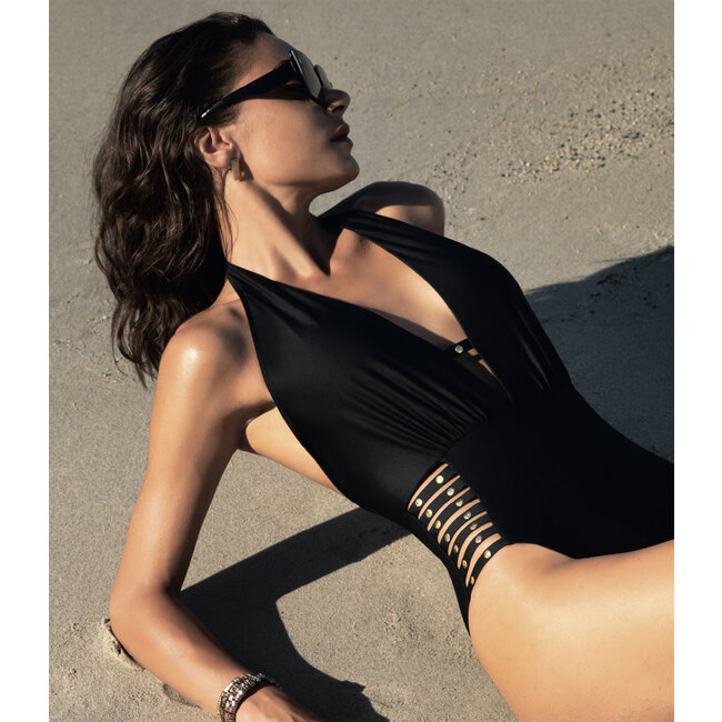 Lise Charmel Badmode Eclat Rock Halter Badpak zwart ABB9770