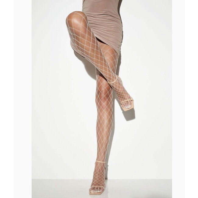 Girardi Leda 15 den tights brown with diamond pattern – Girardi