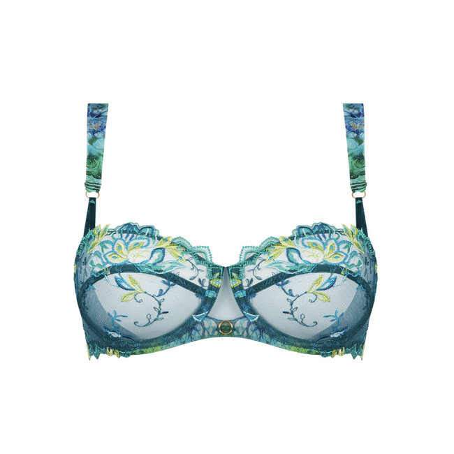 Lise Charmel Grace Aquatique Balcony Bra Floral Aqua  ACH3093