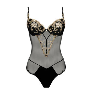 Lise Charmel Deesse en Glam Body string with Push-up black/gold ACH4115