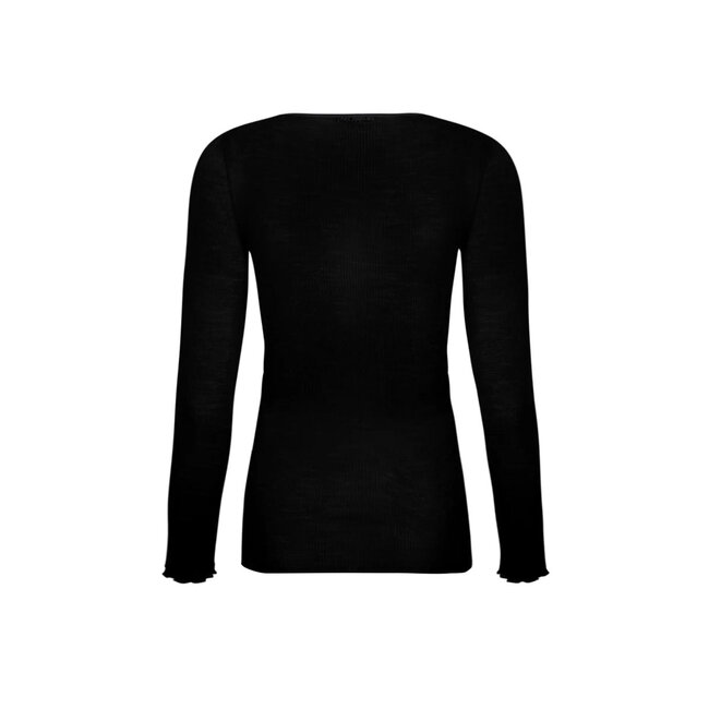 Lise Charmel Kleidung Plaisir Caresse Luxus V/A T-shirt L/Ä Schwarz