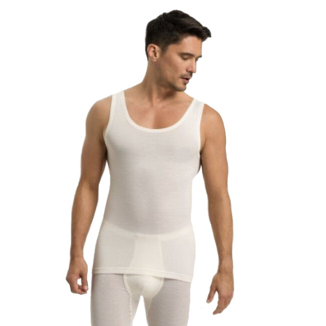 Hanro Herren Ski Unterwäsche Wolle & Seide Tank-Top Cygne 073400