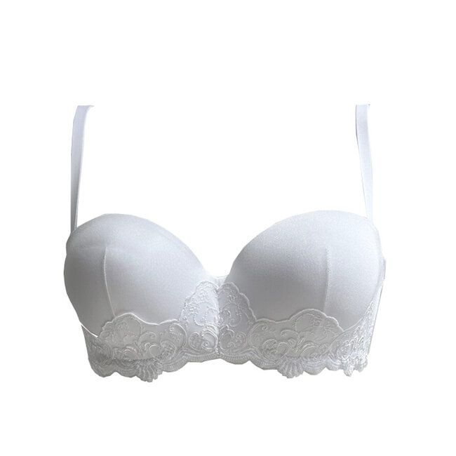 AMBRA Lingerie Petit Versailles Strapless Balcony Bra white 0570