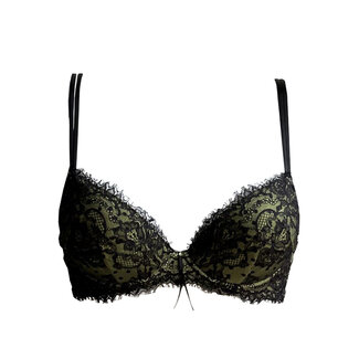 AMBRA Dessous Brigitte Push up BH dunkel grün 0258