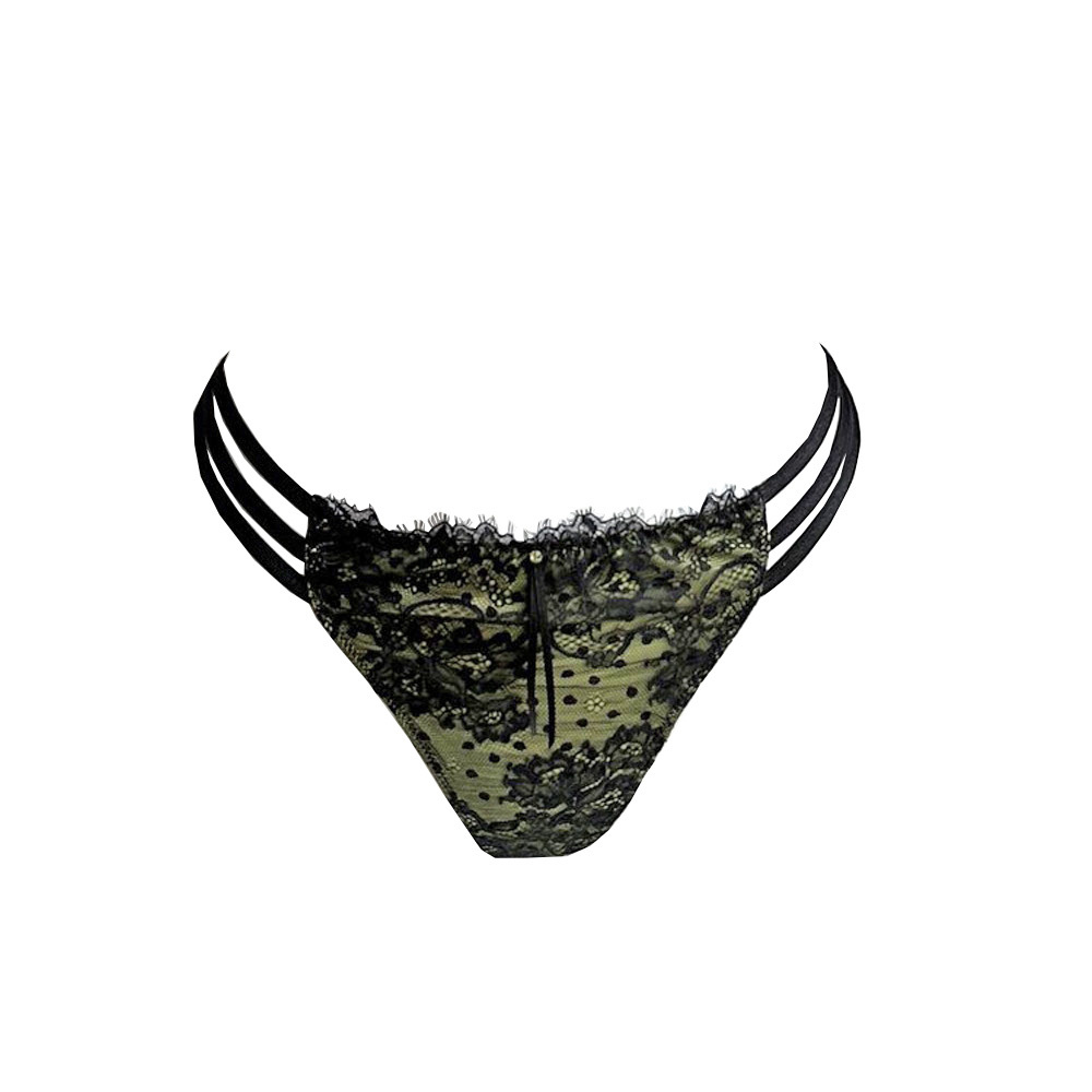 Tanga Caluna Italy Cristaux Et Plumes - Rouge - Taille M - Neuf Avec étiquettes