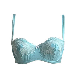 AMBRA Lingerie Titanium Balcony Bra aqua blue 0432