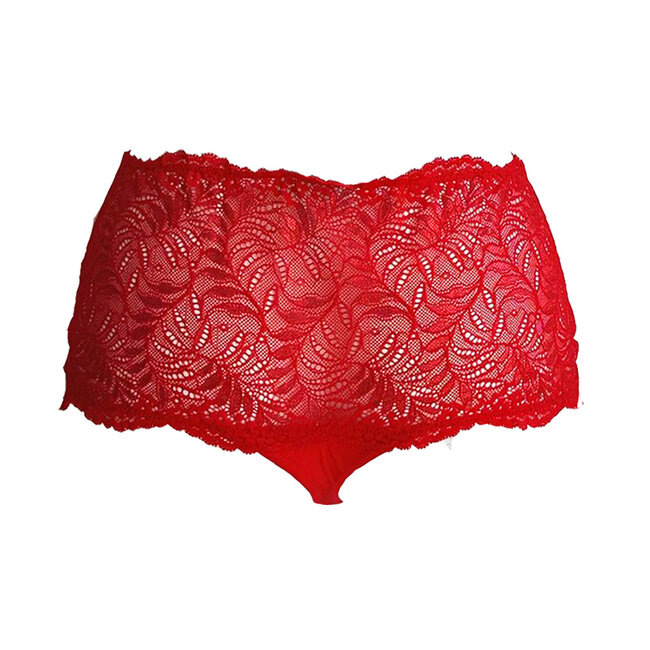 Parah lingerie dames zijden boxershorts rood H·4021