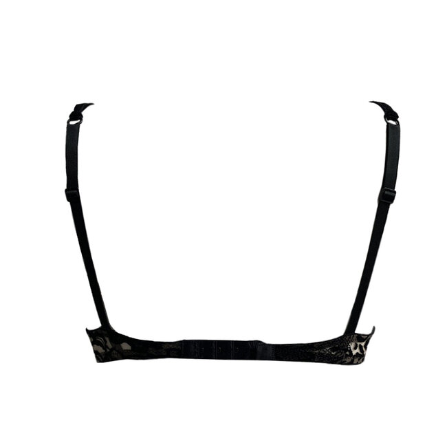 AMBRA  DARK/DEEP NUDE Oil-push Bra black/brown 0956