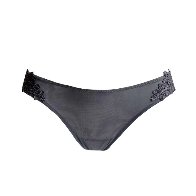 Parah lingerie slips Macramé string grijs