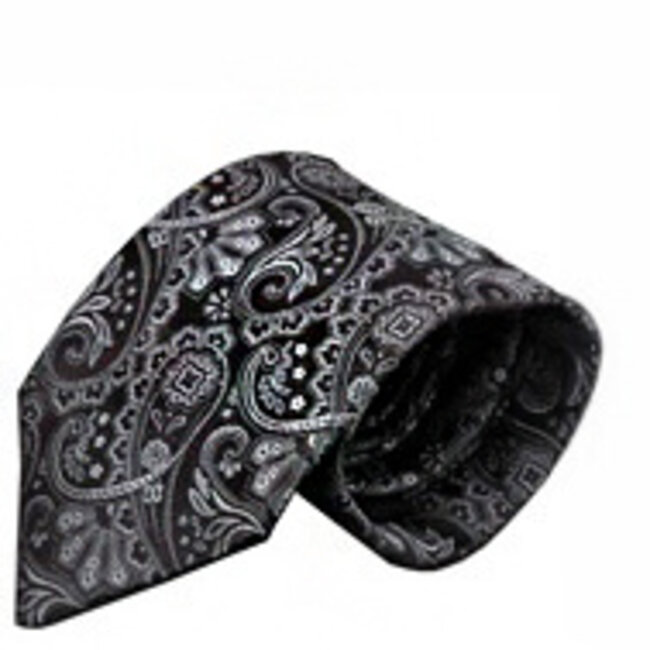 Volare Collection Grijze zijden stropdas  VC55