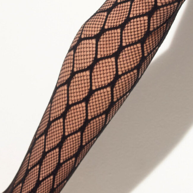 Paulette 15 den panty zwart met ruitenpatroon – Girardi