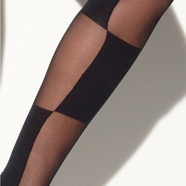 Josette – 50 den karierte Strumpfhose transparent/blickdicht – Girardi
