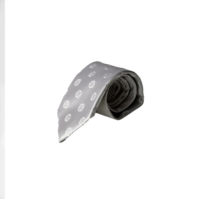 Cream tie with block pattern by Volare Collection VC52