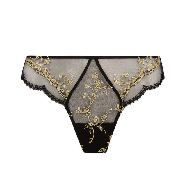 Lise Charmel Lingerie Slips Deesse and Glam String black/gold ACH0015