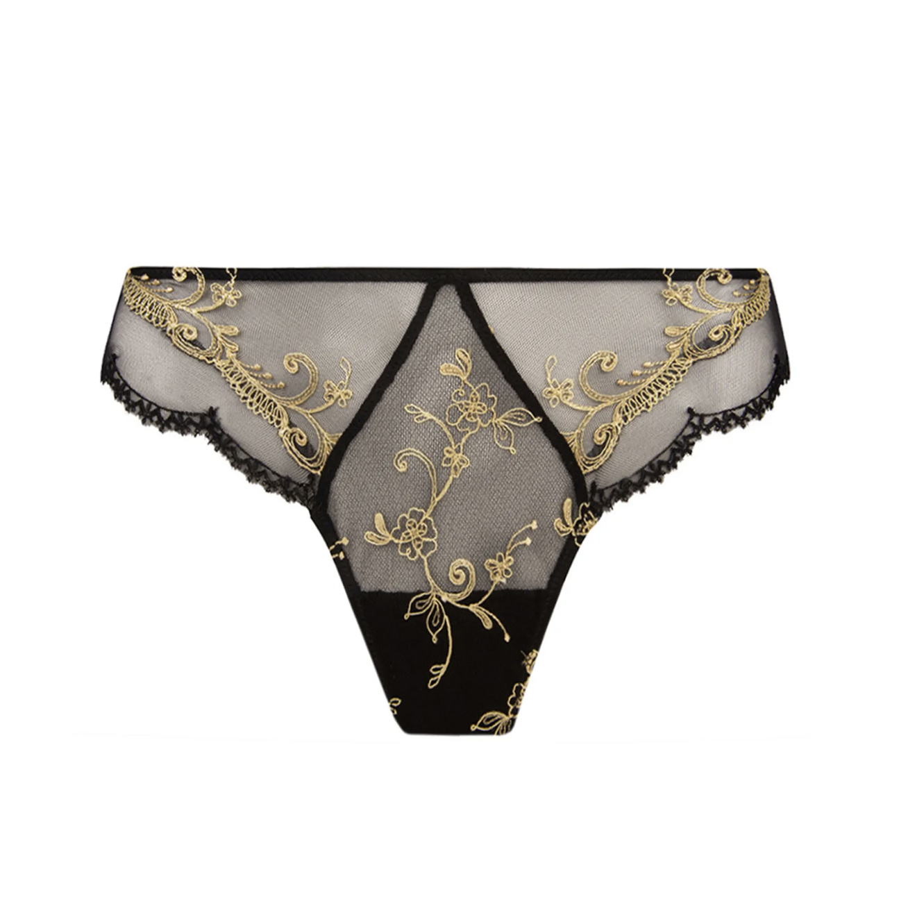 Lise Charmel Lingerie Slips Deesse en Glam String zwart/goud ACH0015 afbeelding