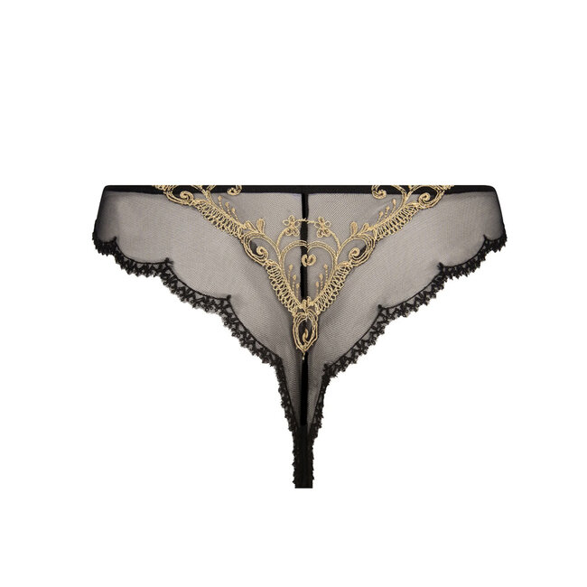 Lise Charmel Lingerie Slips Deesse and Glam String black/gold ACH0015