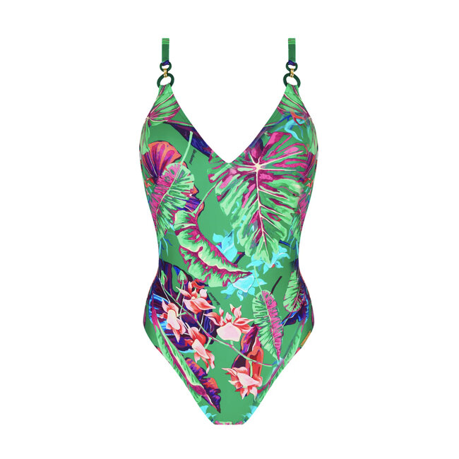 Lise Charmel Paradis Sauvage V-hals badpak Multicolor bloemen ABB6982