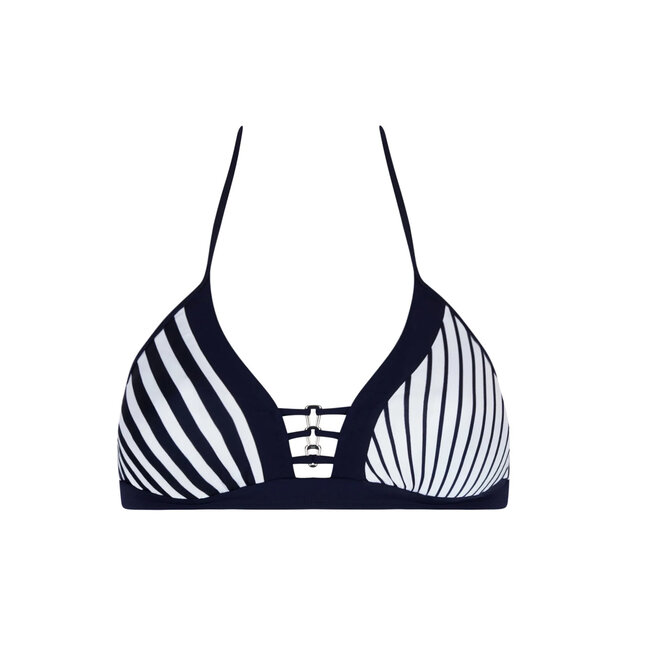 Lise Charmel Lise Charmel Triangle Bikini Top - Blue/White Striped