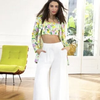 Lise Charmel Satainierte Lounge-Bluse mit Schalkragen – Elegant & Modern
