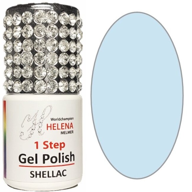 1 STEP GELPOLISH Colorr 47-Light Blue with Summer Fresh Finish